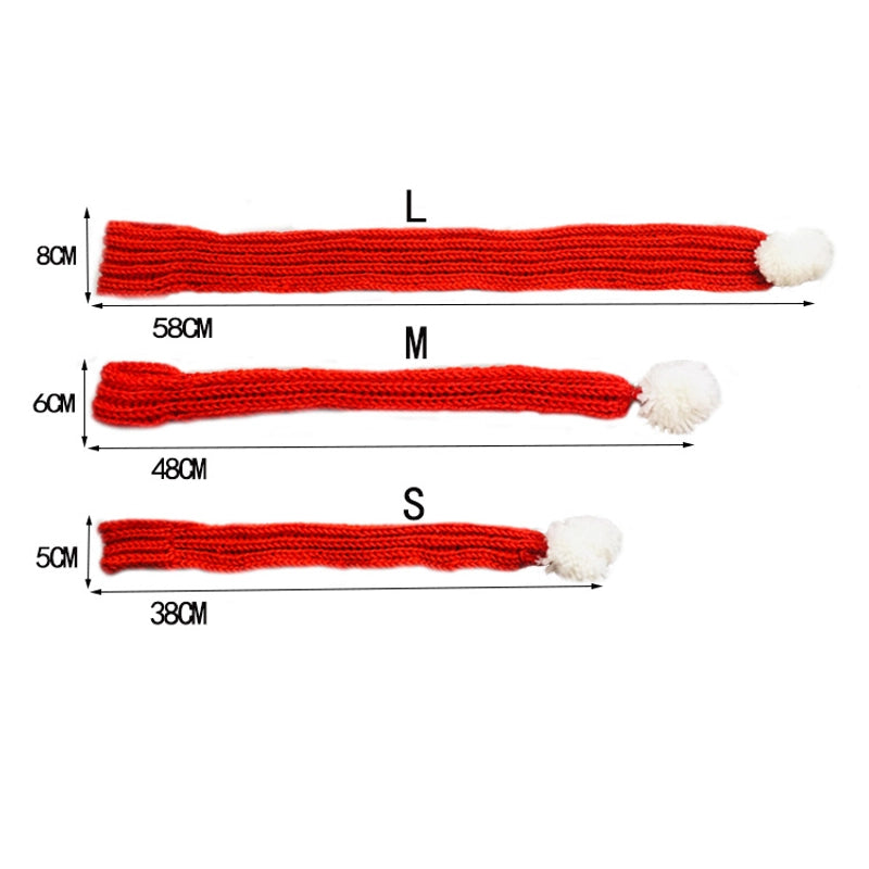 Fashion Yarn Christmas Color Block Pet Scarf