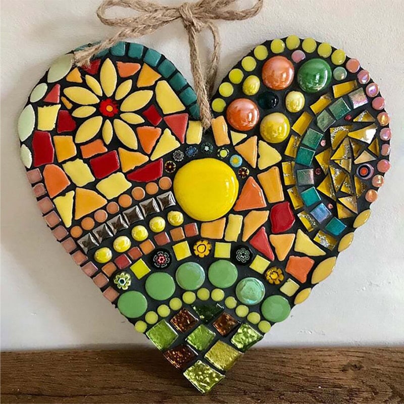 💗Large Garden Mosaic Heart Decoration