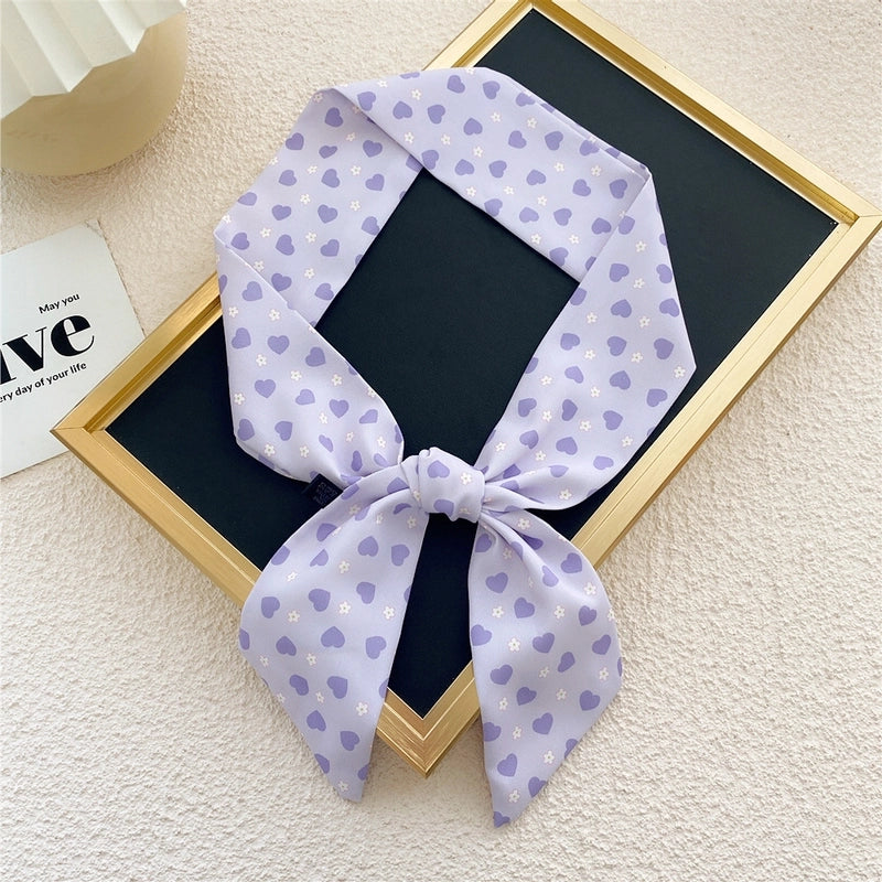 Fashion Printing Streamer Narrow Silk Scarf