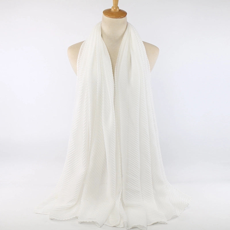 Women's Minimalist Classic Style Solid Color Cotton Scarf