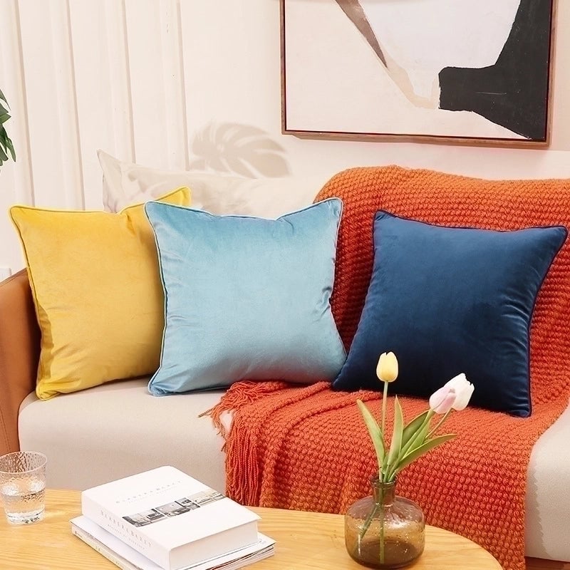 Solid Color Plush Pillow Cases