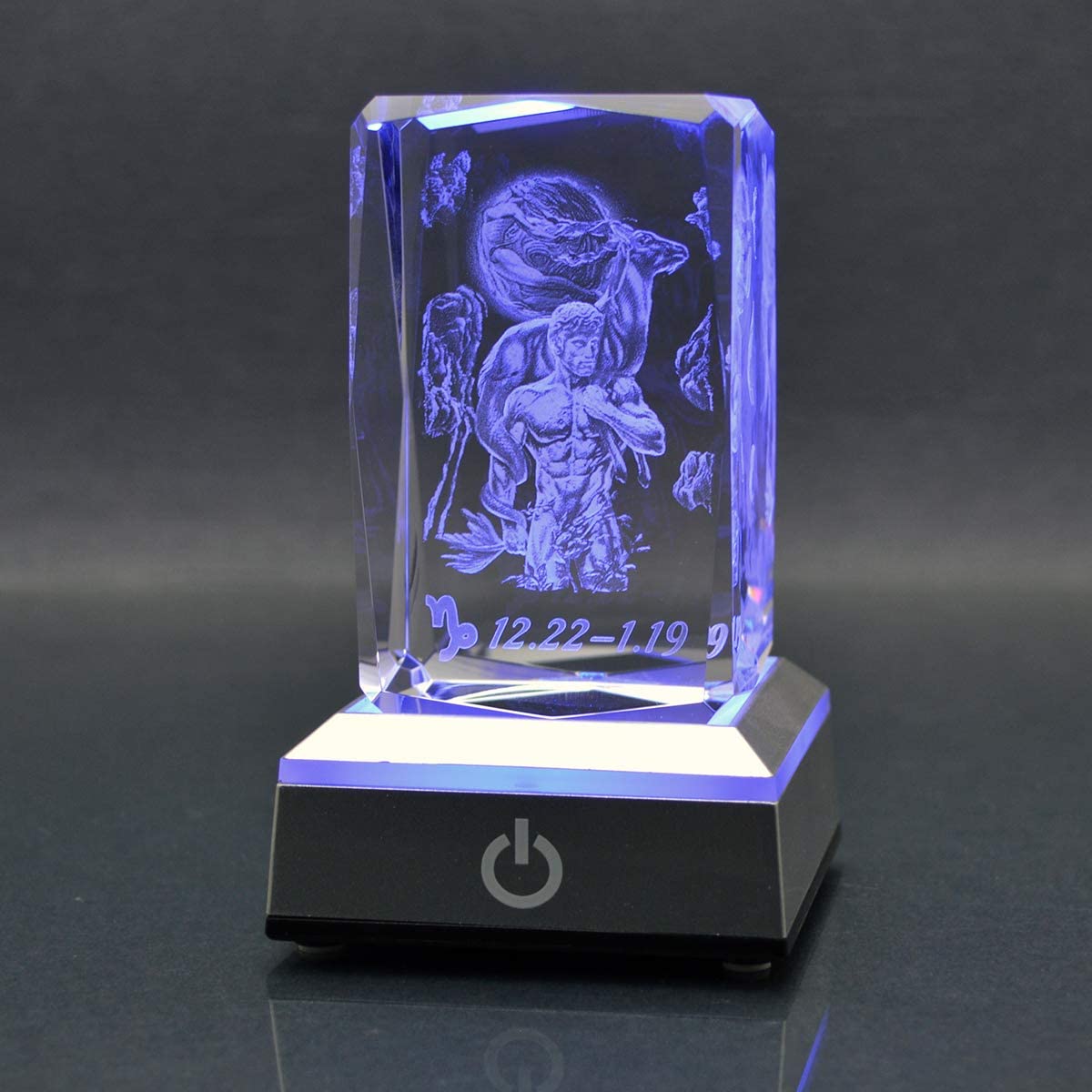 3D Crystal Light with LED Colourful Base