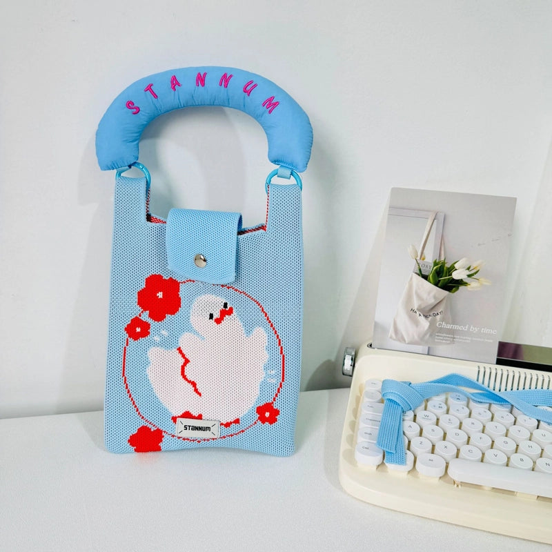 Women's Small Polyester Animal Letter Streetwear Square Magnetic Buckle Handbag