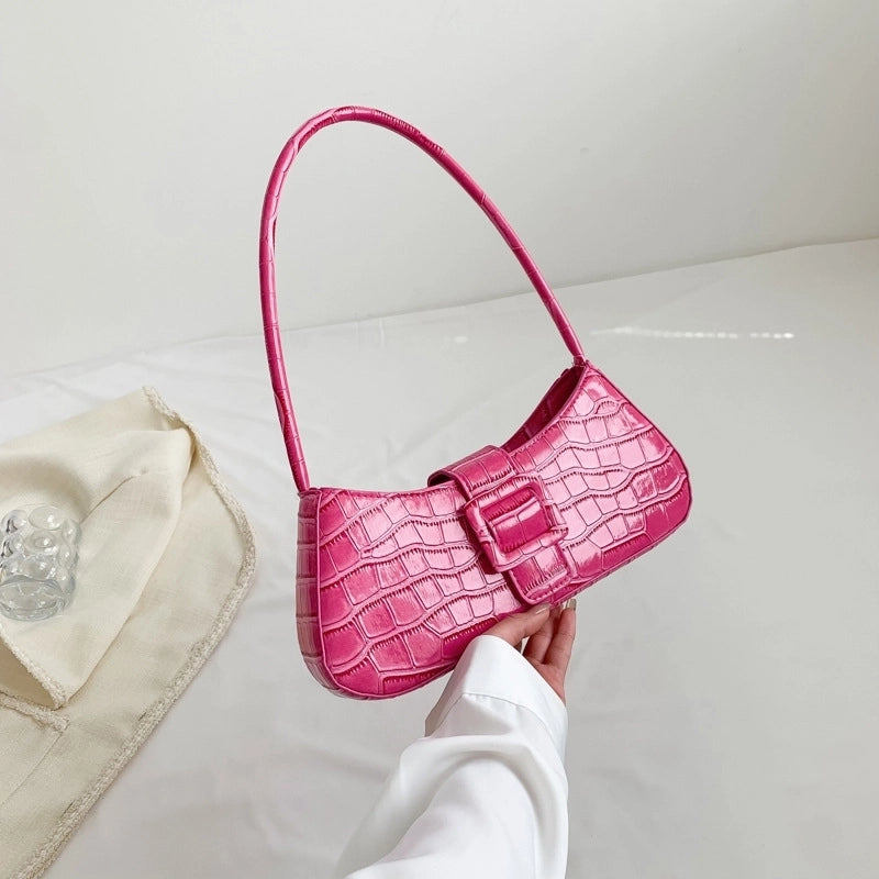 Women's Small All Seasons Pu Leather Elegant Shoulder Bag Underarm Bag