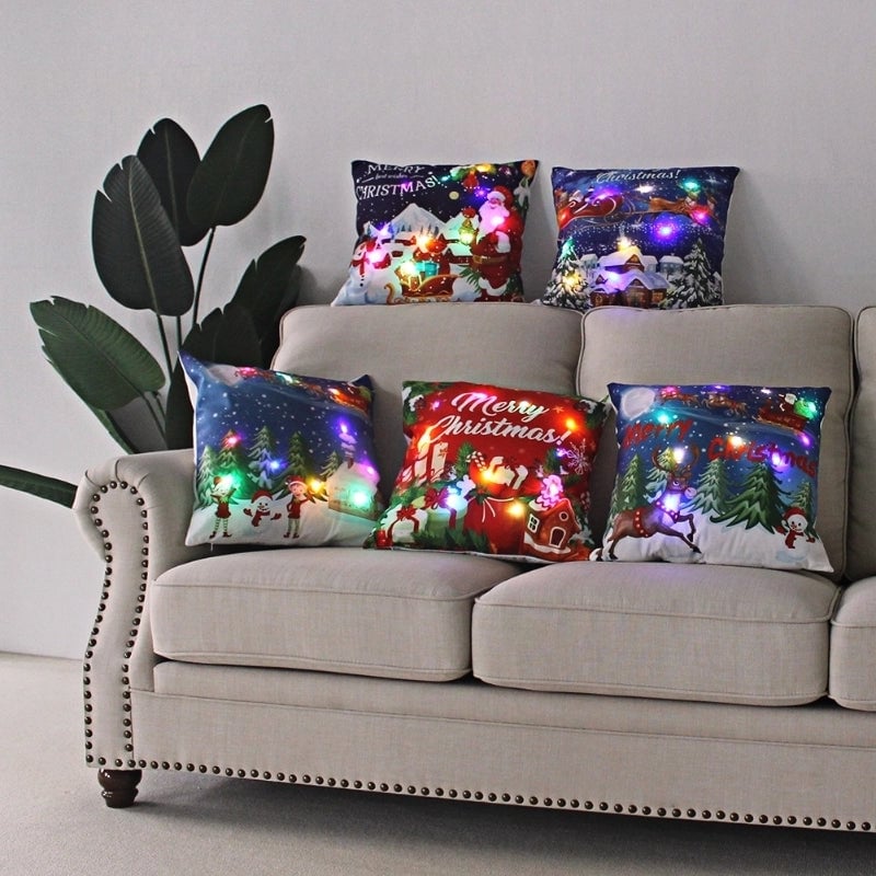Fashion Santa Claus Plush Pillow Cases