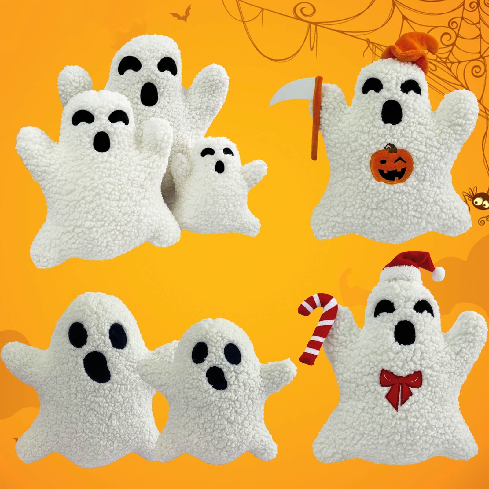 Halloween Ghost Soft & Spooky Plush Pillow