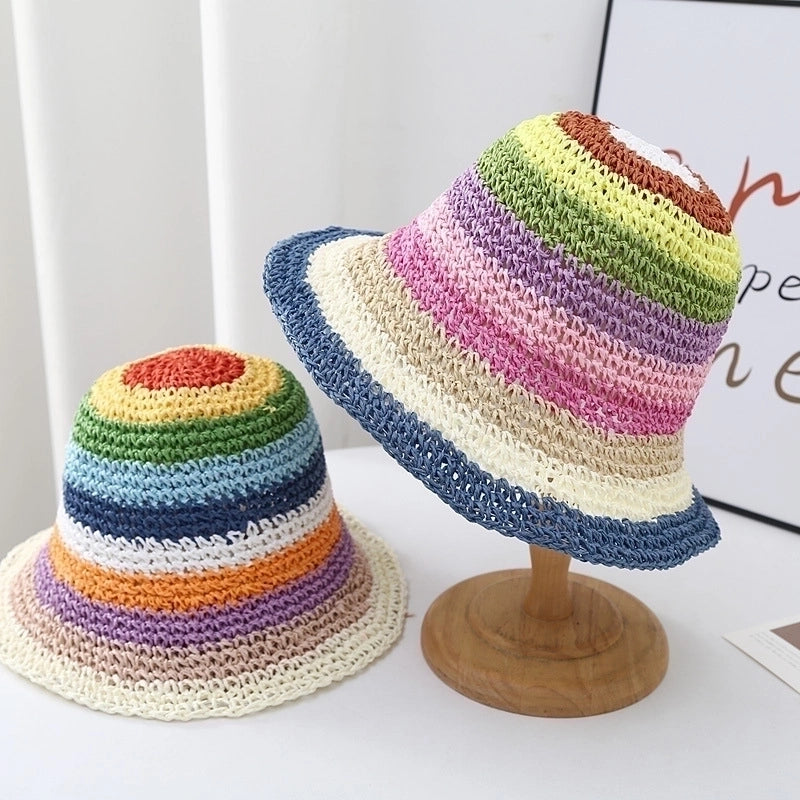 Women's Pastoral Multicolor Wide Eaves Bucket Hat
