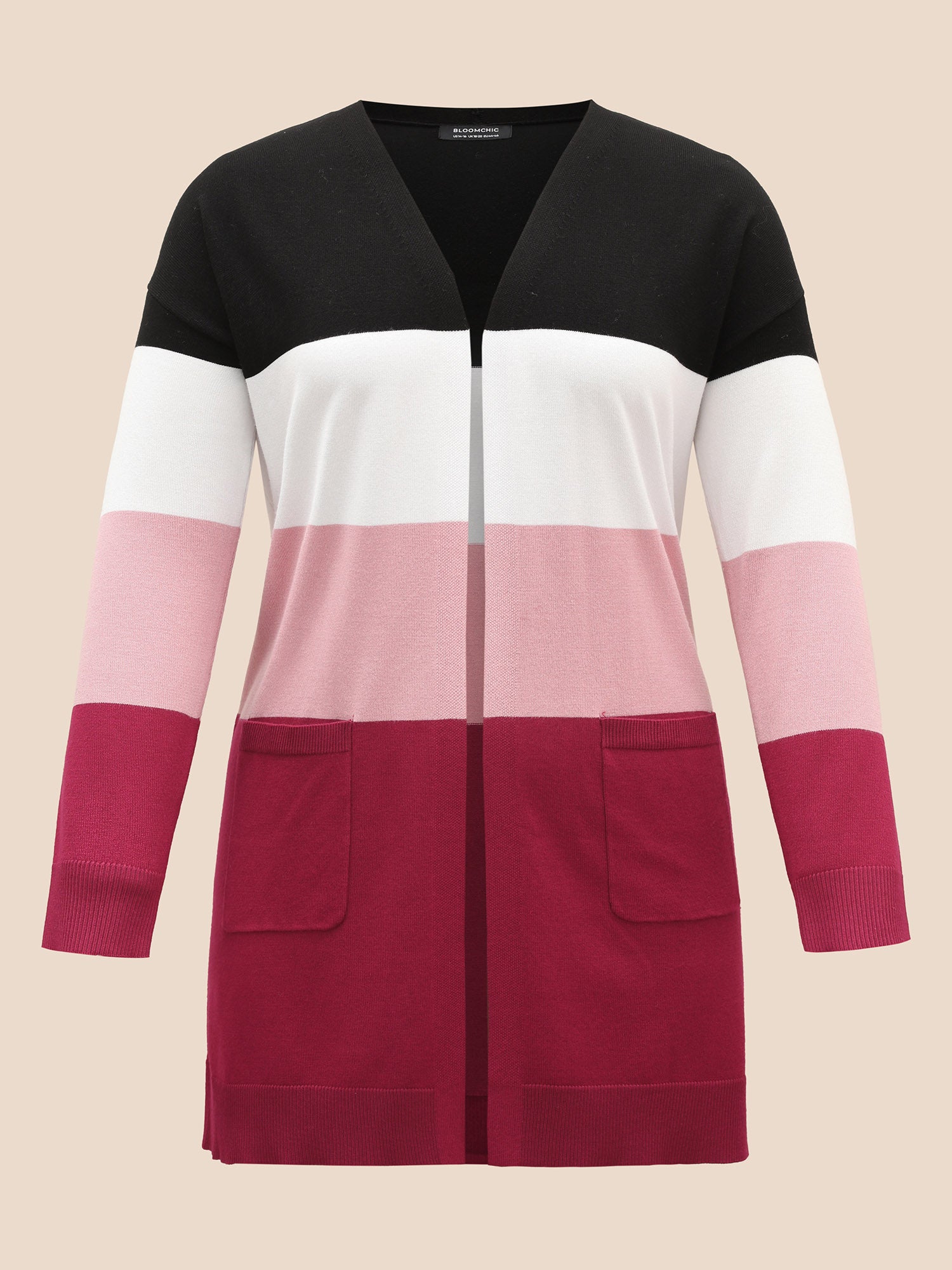 Supersoft Essentials Colorblock Contrast Pocket Cardigan