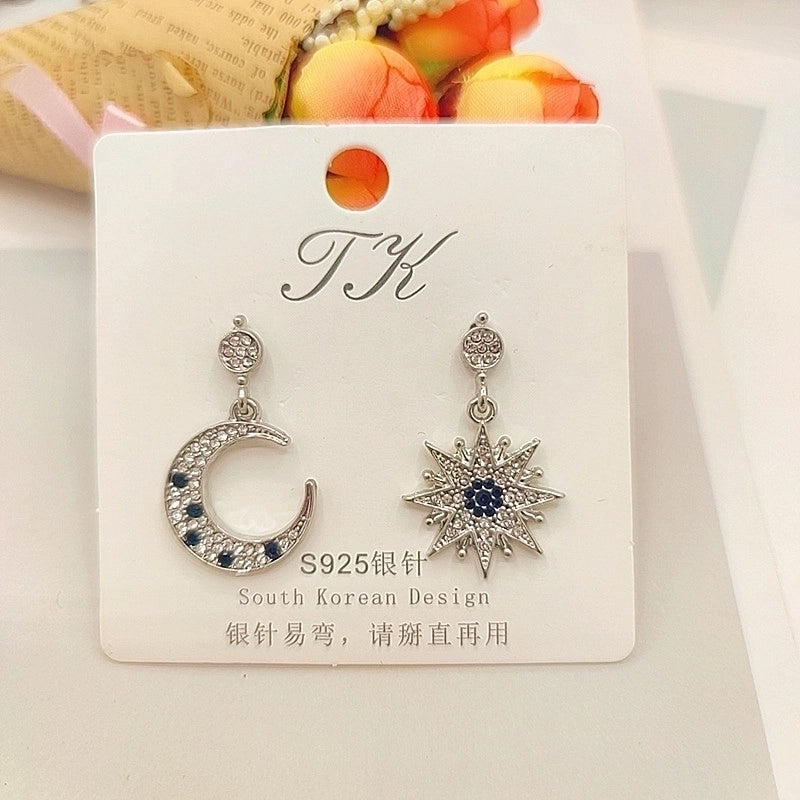 1 Pair Fashion Flower Butterfly Bow Knot Inlay Alloy Artificial Pearls Rhinestones Shell Earrings