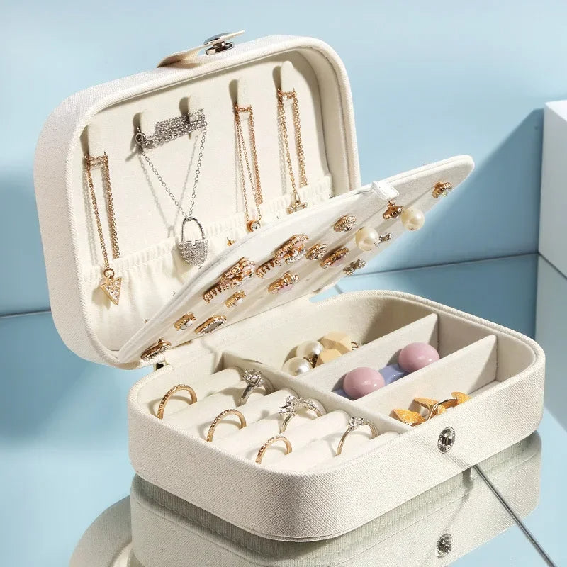 Compact Portable Travel Jewelry Case.