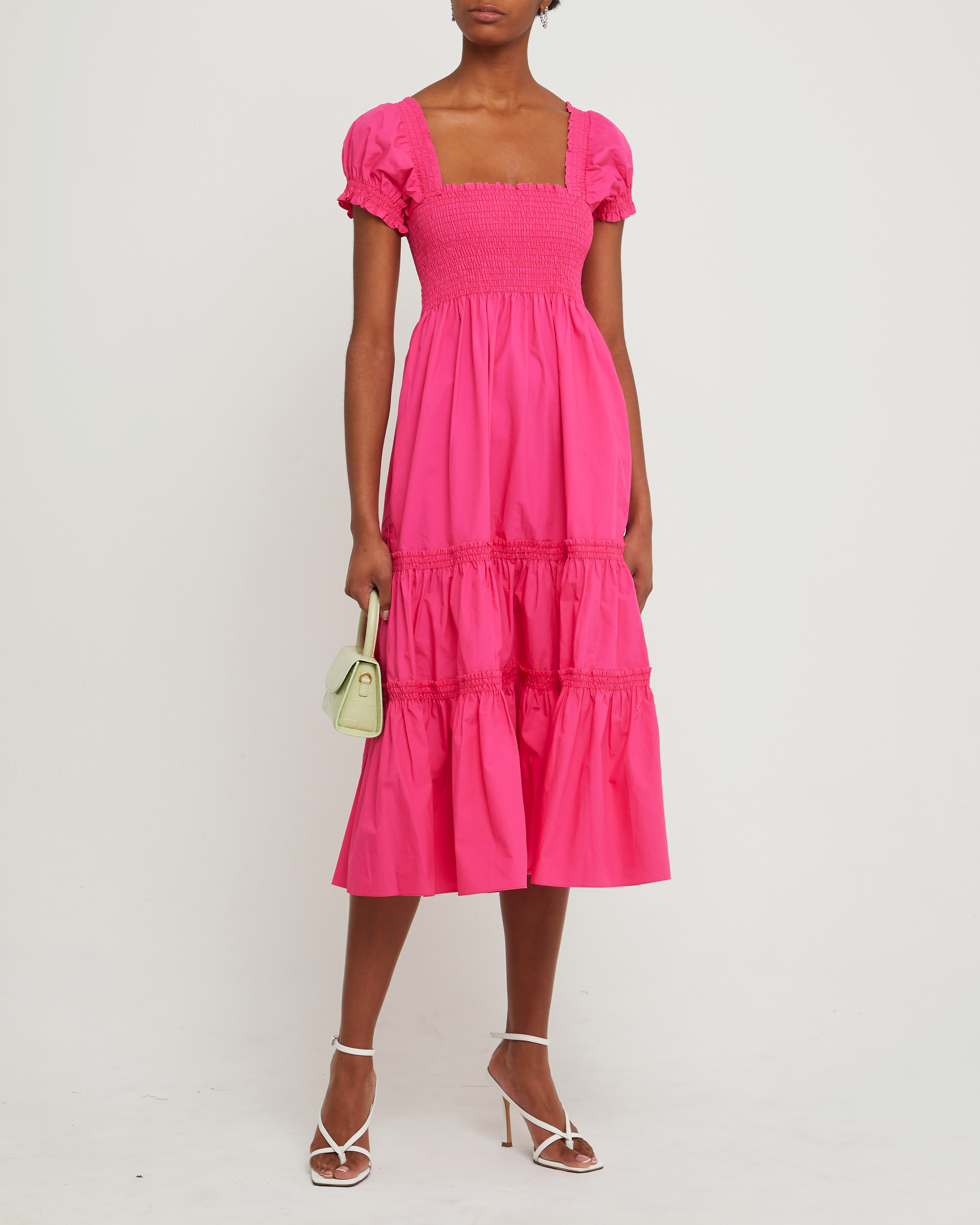 Square Neck Smocked Maxi Dress
