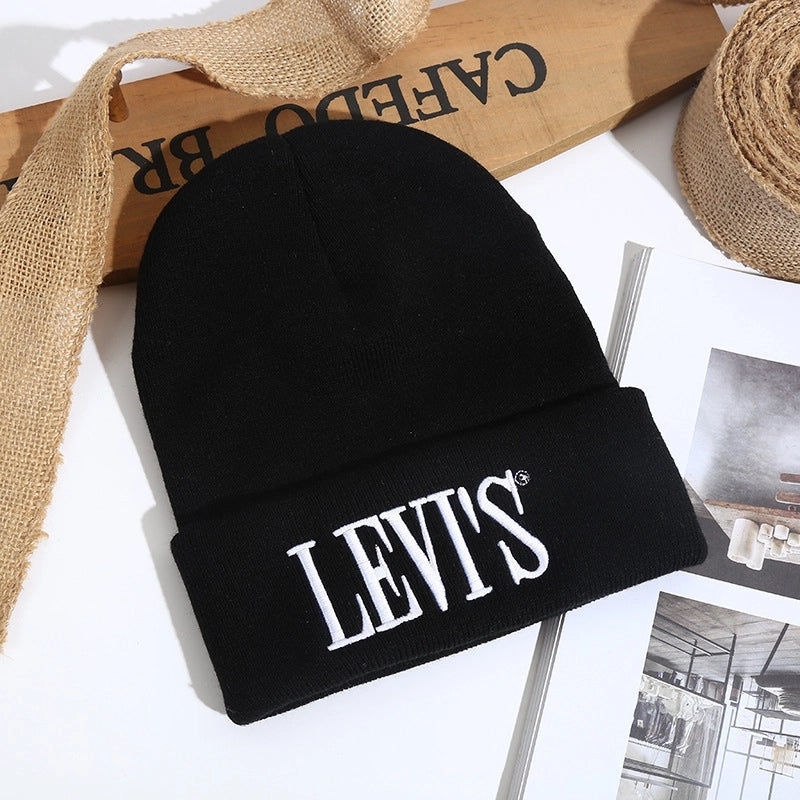 Autumn And Winter Melon Skin Knitted Pullover Cap Wool Hat Tide Brand Warm Ski Hat Sample Custom Custom