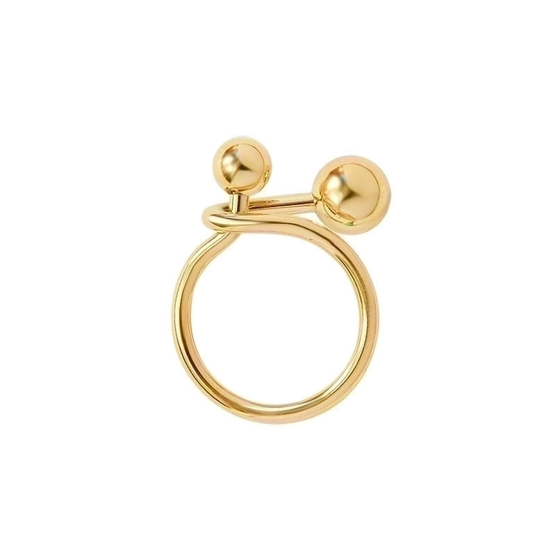 Fashion Solid Color 304 Stainless Steel 18K Gold Plated Plating Rings