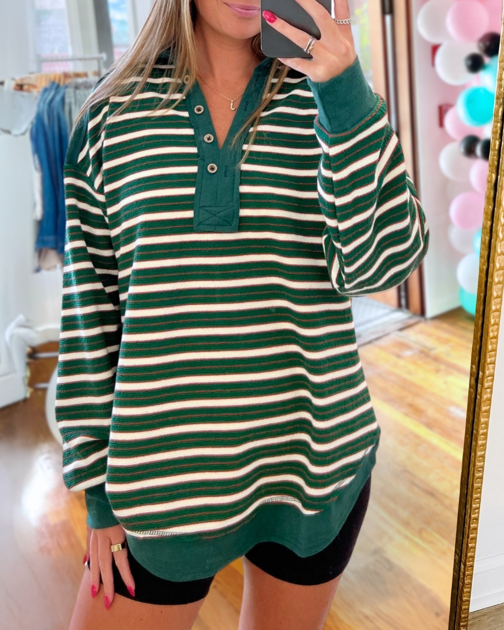 Lara Collar Stripe Pullover