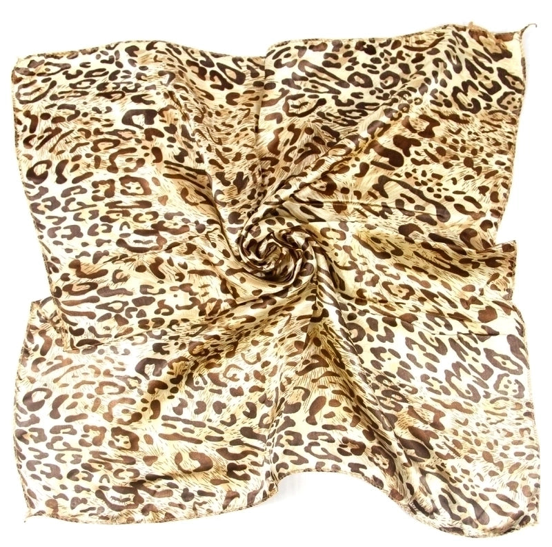 Women's Elegant Streetwear Polka Dots Flower Satin Printing Silk Scarf