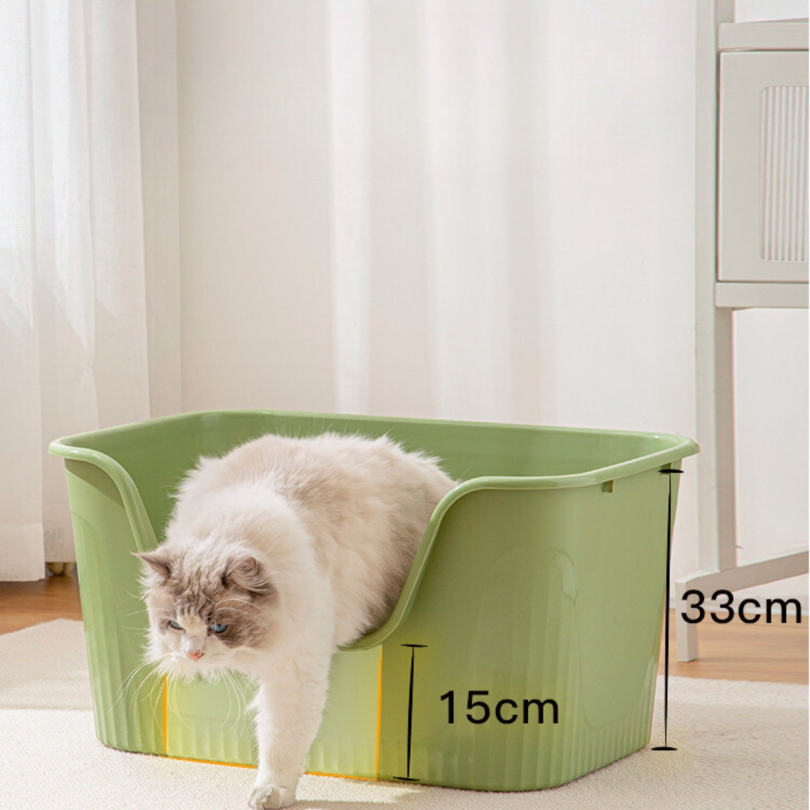 Extra-Large Open Splash-Proof Cat Litter Box