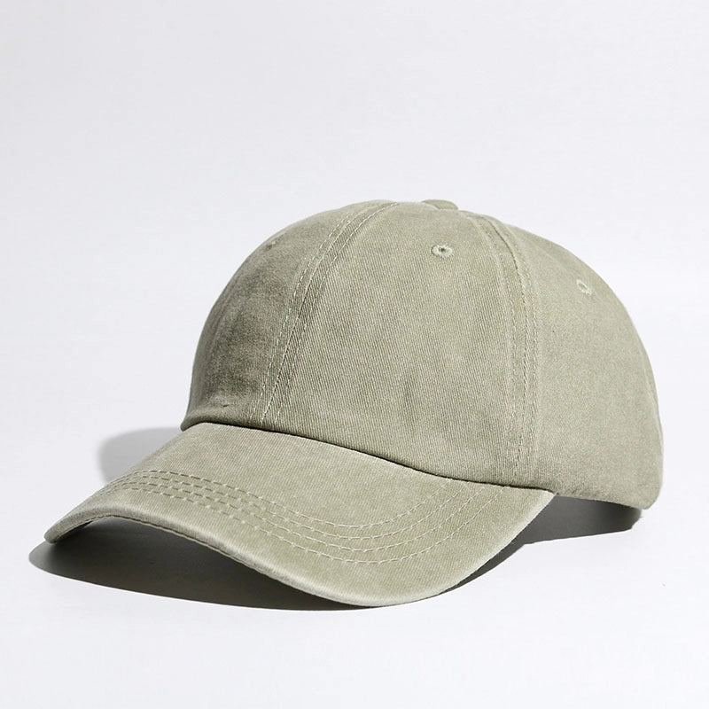 Baseball Cap Wash Cotton Curved Eaves Outdoor Sports Ladies Peaked Cap Ponytail Braid Cap Summer Sunscreen Hat