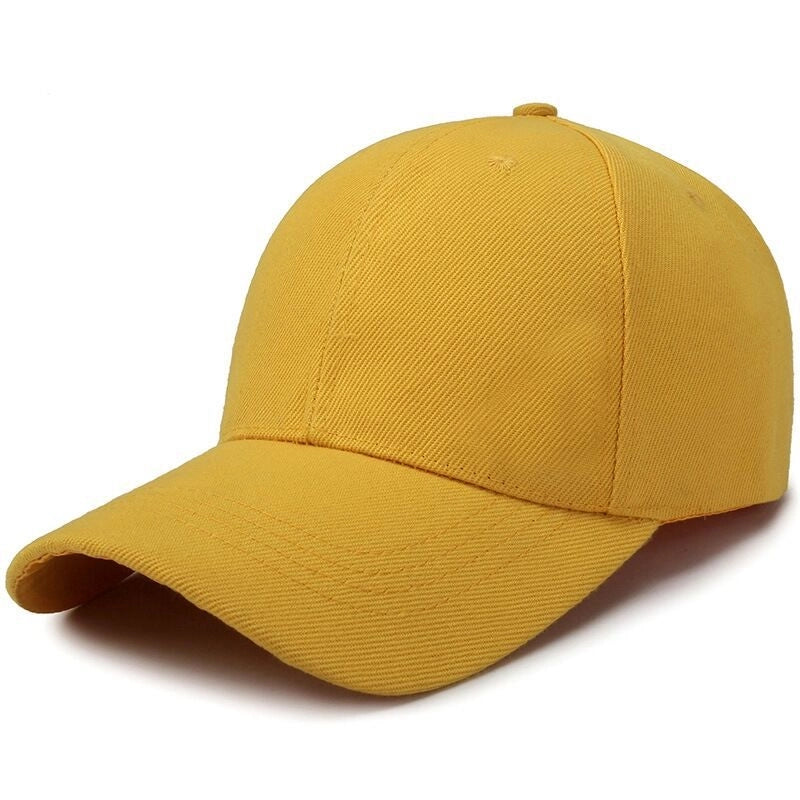Women's Minimalist Solid Color Printing Curved Eaves Baseball Cap