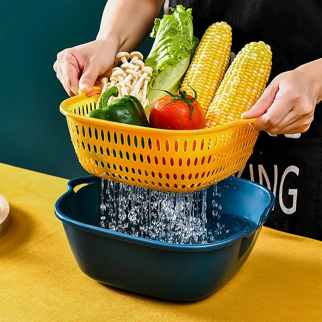 🔥New Year Promotion-Double-Layer Vegetable Basket