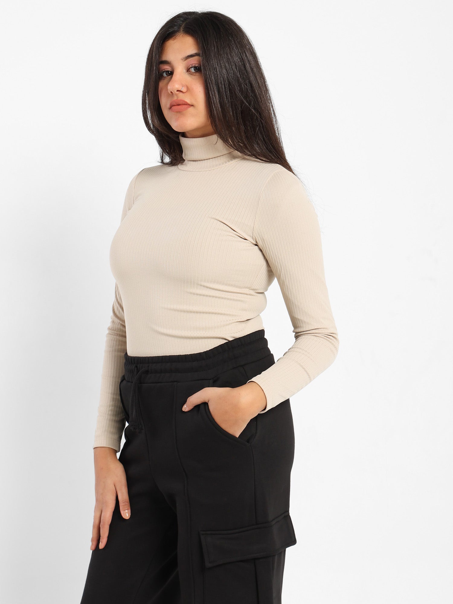 Turtle Neck Long Sleeves Top
