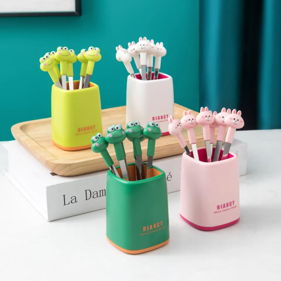 6IN1 CARTOON FRUITS FORK SET