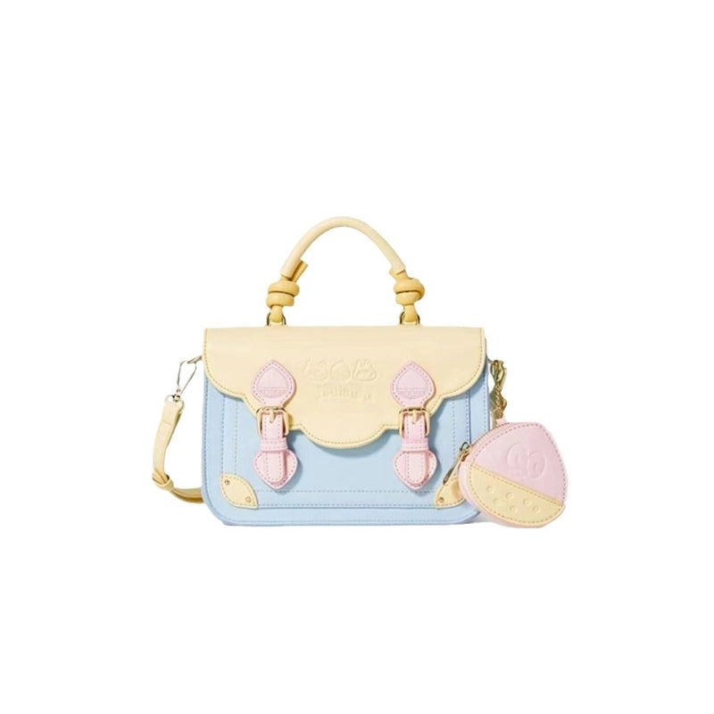 Women's Pu Leather Geometric Streetwear Square Lock Clasp Shoulder Bag Handbag Square Bag