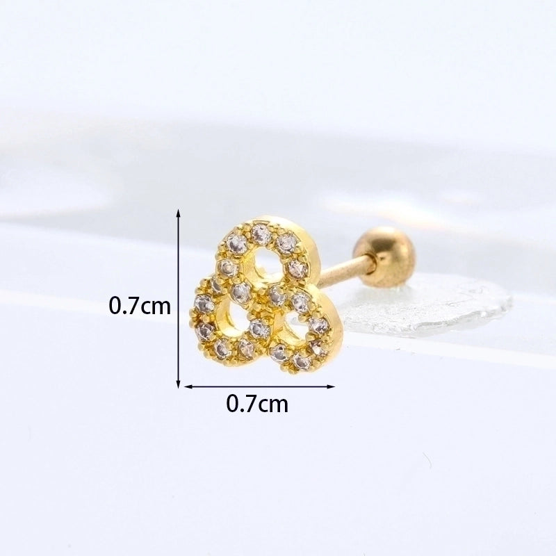 Ear Cartilage Rings & Studs Exaggerated Animal 316L Stainless Steel  Copper