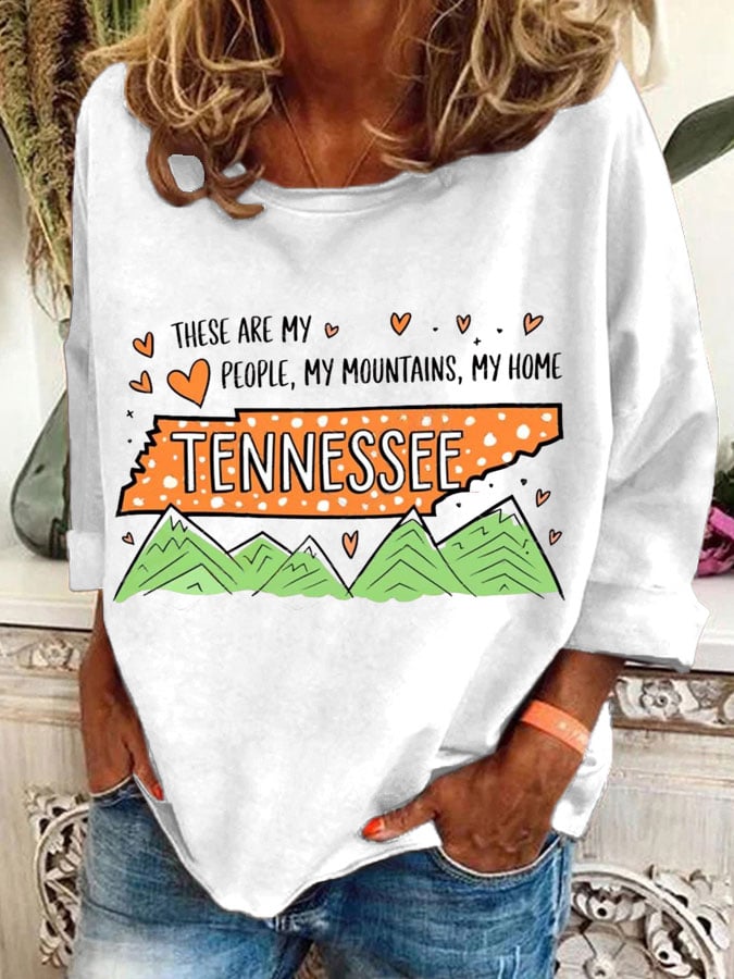 Women's Helen of Tennessee Storm Print Casual Sweatshirt