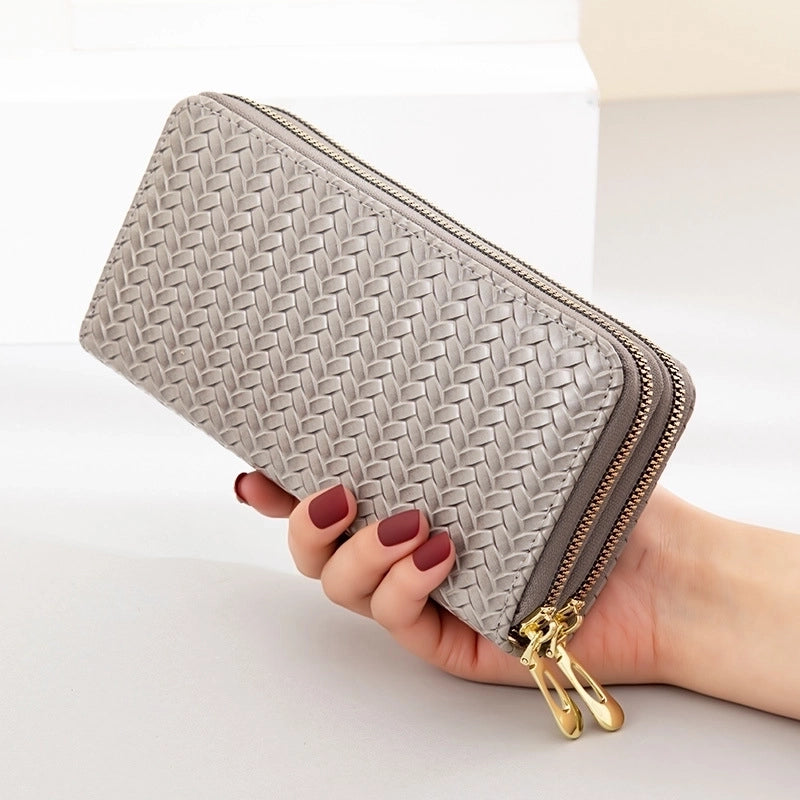 Vintage Style Geometric Solid Color Square Zipper Clutch Bag
