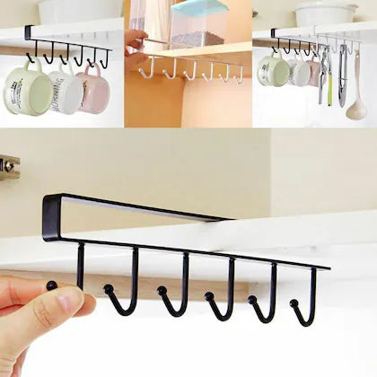 (Pack of 2) Portable Over Door Hooks Hanger with 5 Hooks for Hanging Clothes Coat Towel Bag Robe Hat Bathroom Storage.Bronze