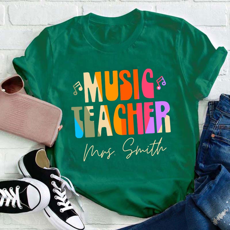 Personalized Music Teacher T-Shirt