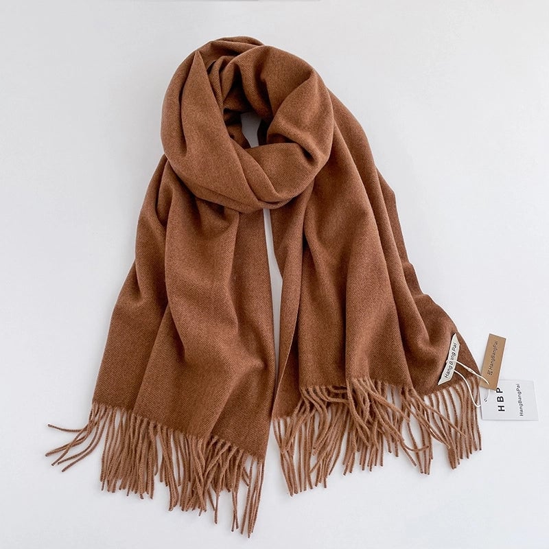 Unisex Casual Basic Solid Color Imitation Cashmere Scarf