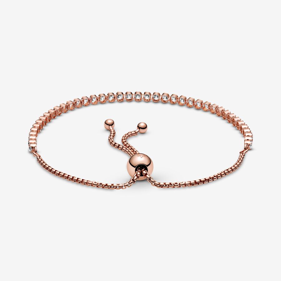 Rose Gold CZ Sparkling Strand Pandora Bracelet