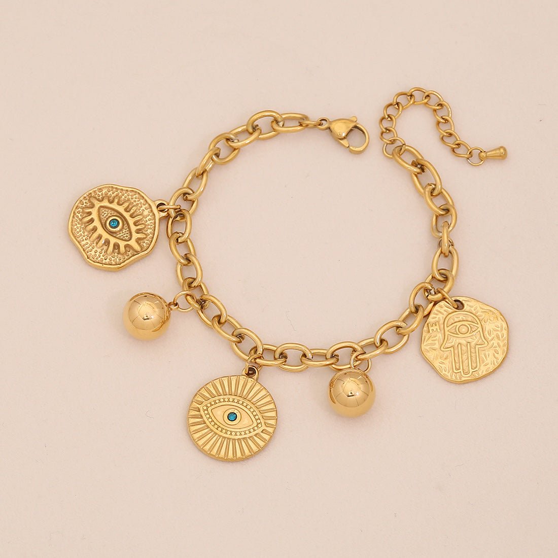 Geometric Metal Bracelet Star Moon Stainless Steel Jewelry B641