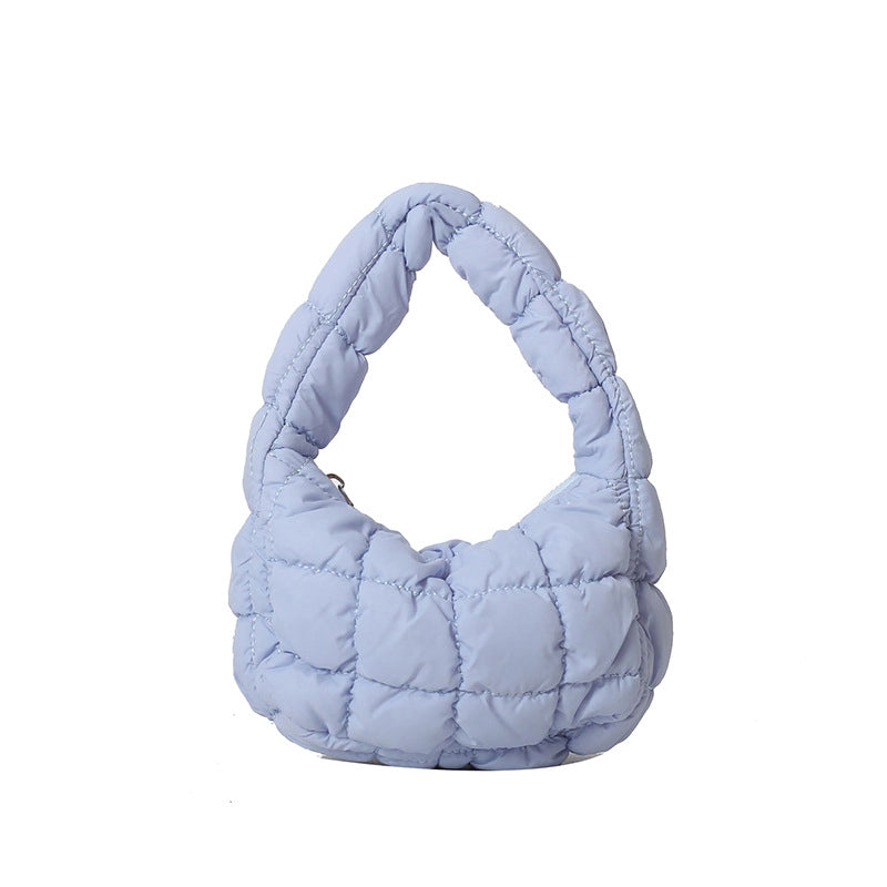 Women's Small Nylon Solid Color Basic Zipper Cloud Shape Bag