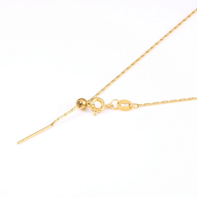 Fashion Solid Color Titanium Steel Plating Pendant Necklace 1 Piece