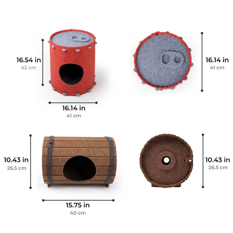 Felt Fabric Cat Hole Assembly Semi-enclosed Cat Cave