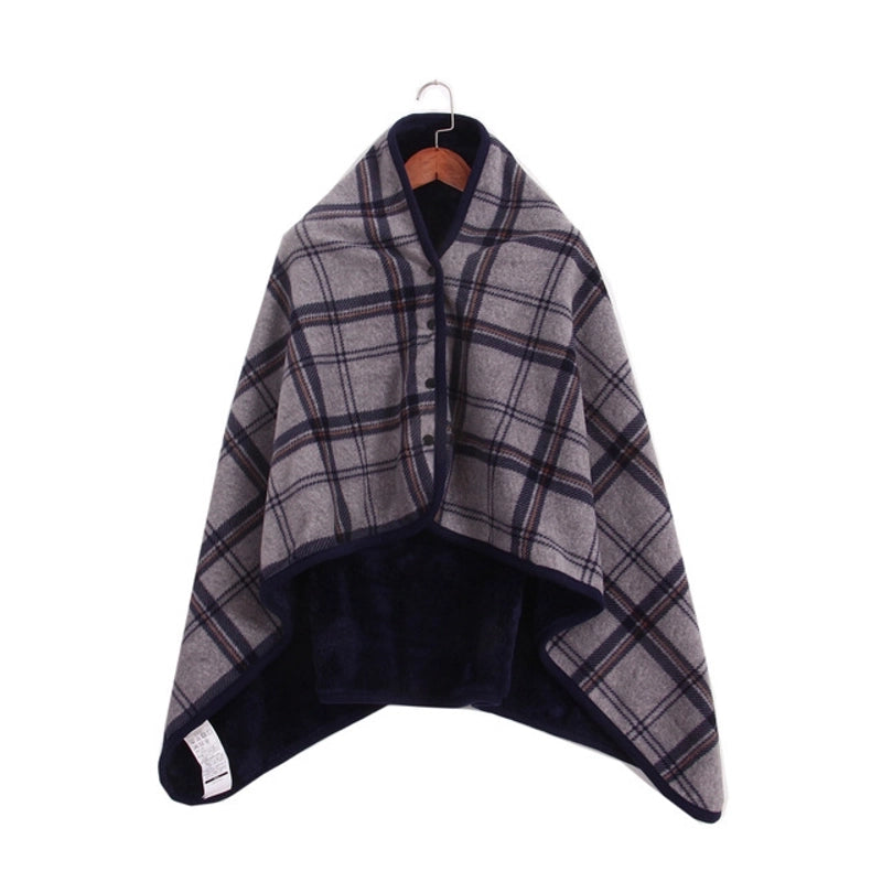 Fleece Lamb Fleece Lazy Blanket Multifunctional Moisture Absorption Heating Blanket Flannel Shawl Blanket Lunch Break Blanket