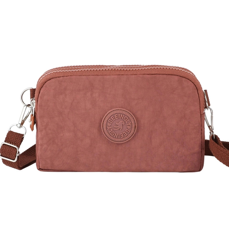 Unisex Medium Nylon Solid Color Basic Classic Style Zipper Phone Wallets