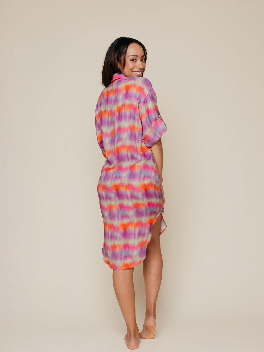 Linen Blend Cover Up Dress in Agoura