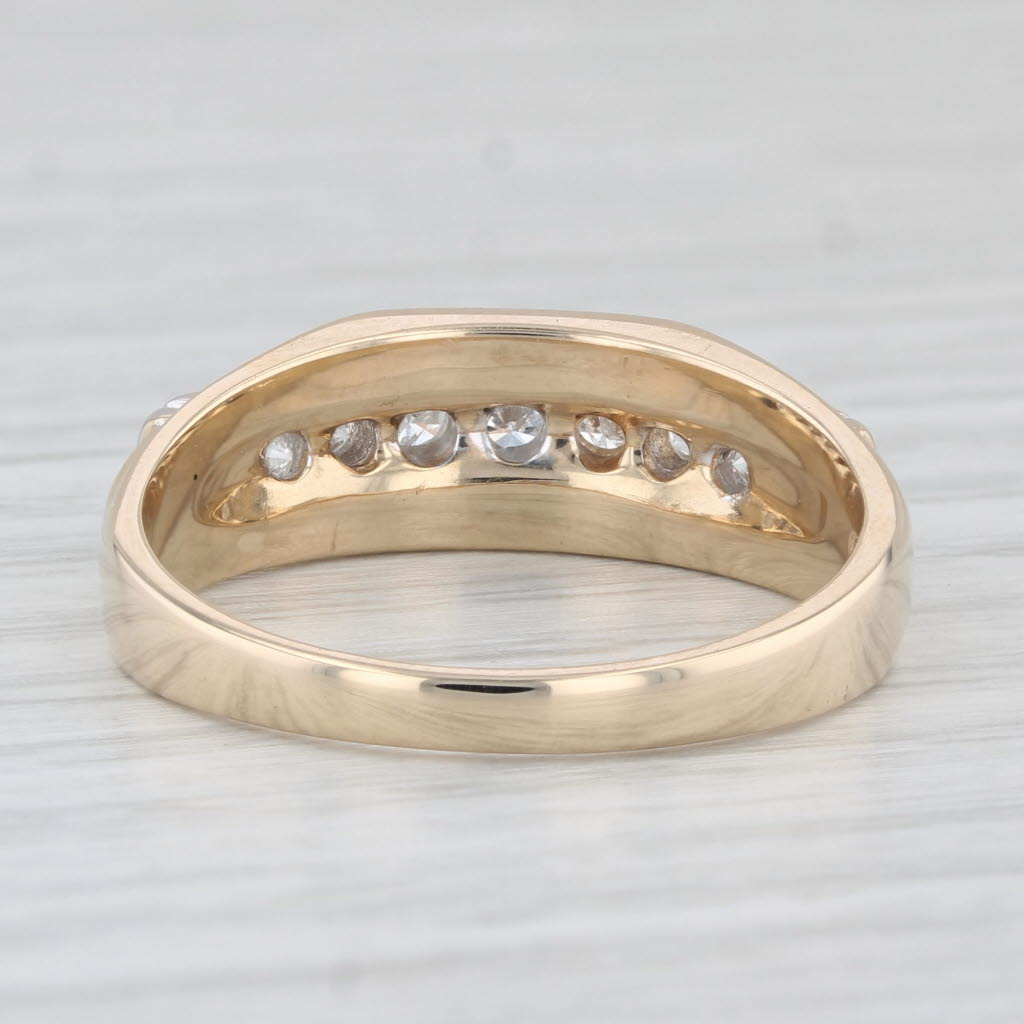 0.35ctw Diamond Men's Wedding Band 14k Yellow Gold Size 11 Ring