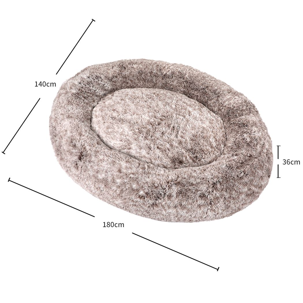 TheNapBed 1.8m Human Size Calming Pet Bed in Brown
