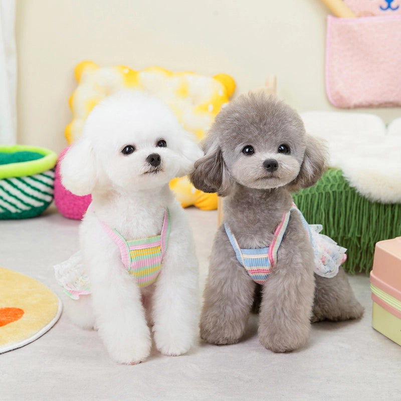 Casual Polyester Stripe Pet Clothing
