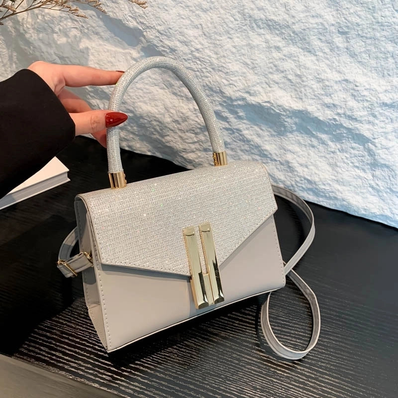 Women's Medium Pu Leather Solid Color Basic Classic Style Square Flip Cover Crossbody Bag