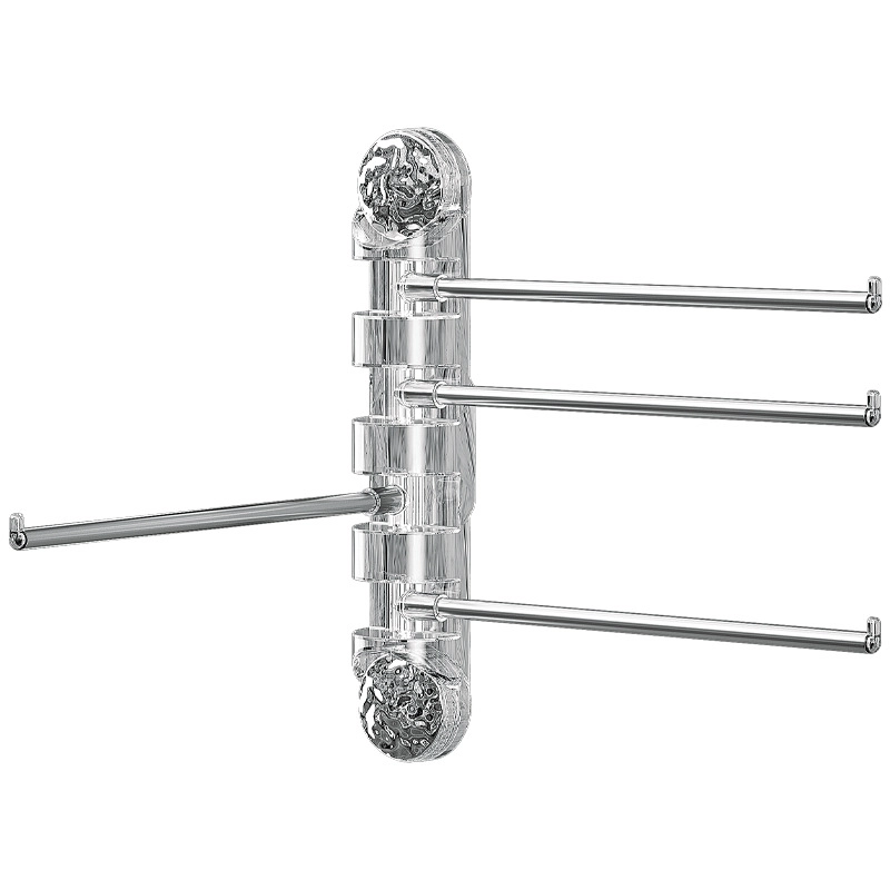 Suction Cup Towel Rack Internet Celebrity Punch-free Wall-mounted Rotating Rack Bathroom Towel Bar Multi-bar Multi-function Rack