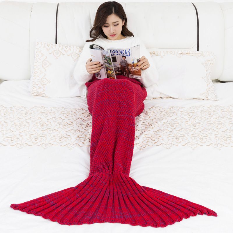 Knitted Mermaid Blanket
