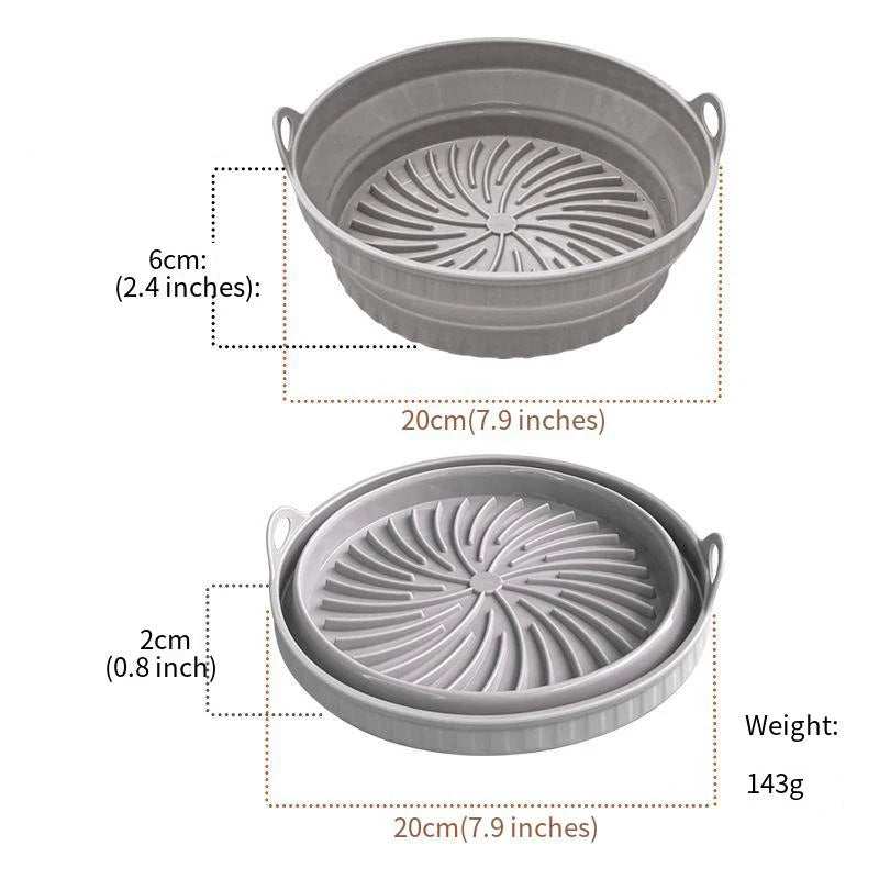 Air fryer silicone tray