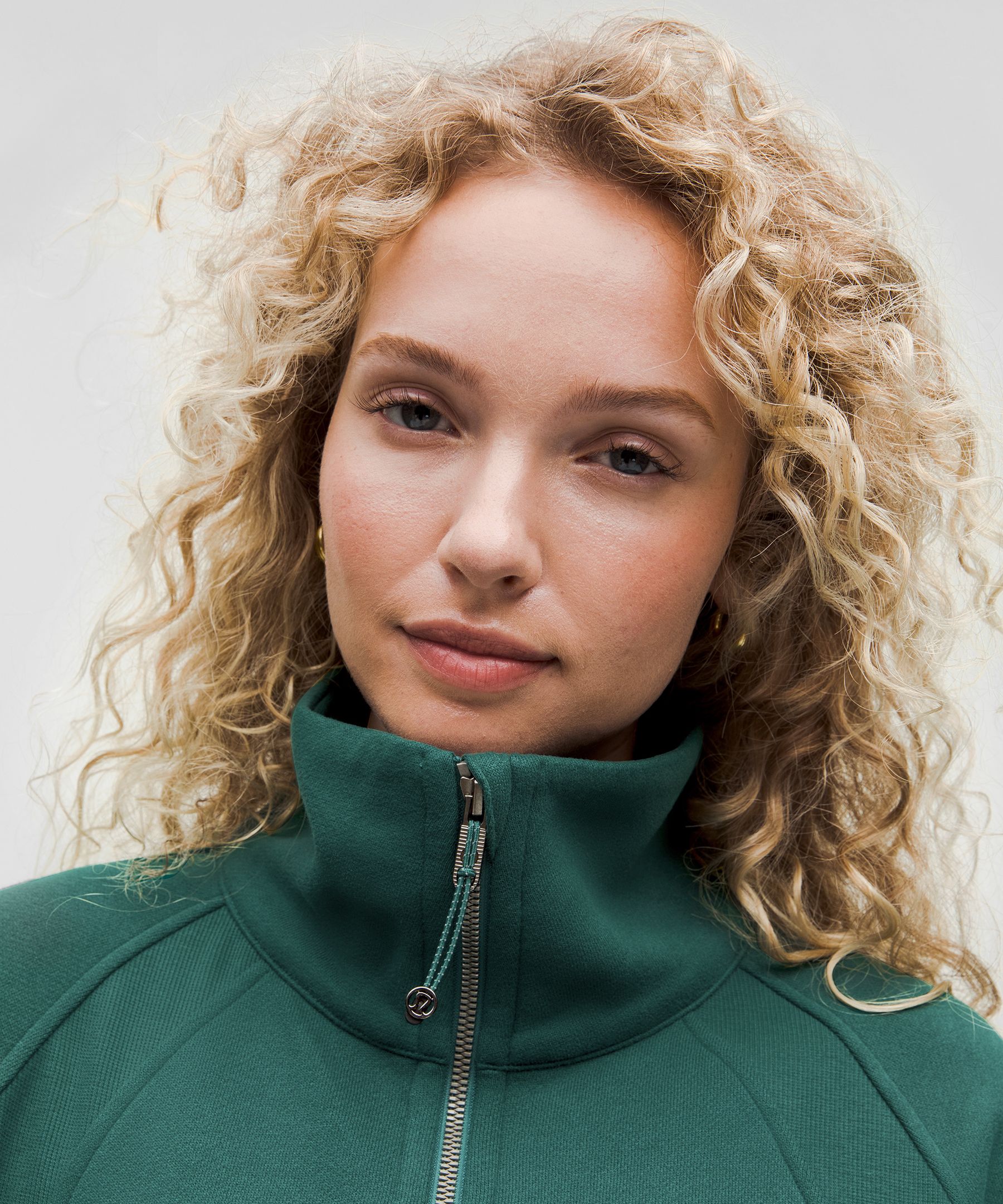 Scuba Oversized Funnel-Neck Half Zip Long