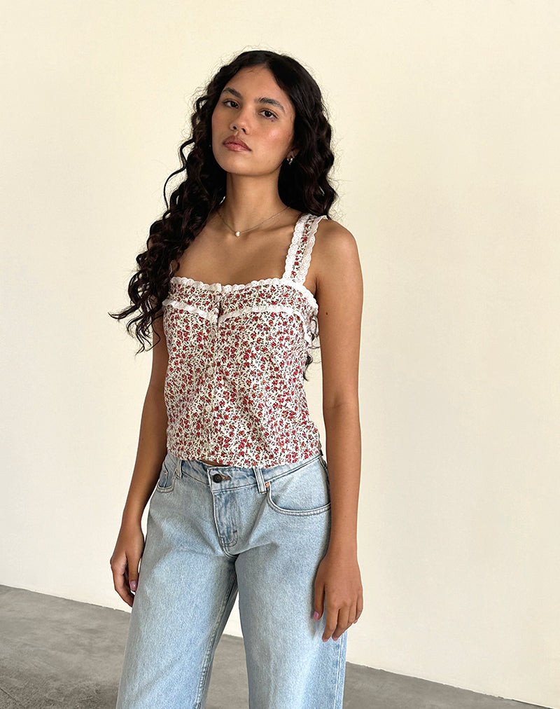 Zarinata Cami Top in Pretty Ditsy