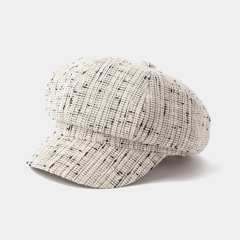 Women's Retro Printing Short Brim Beret Hat